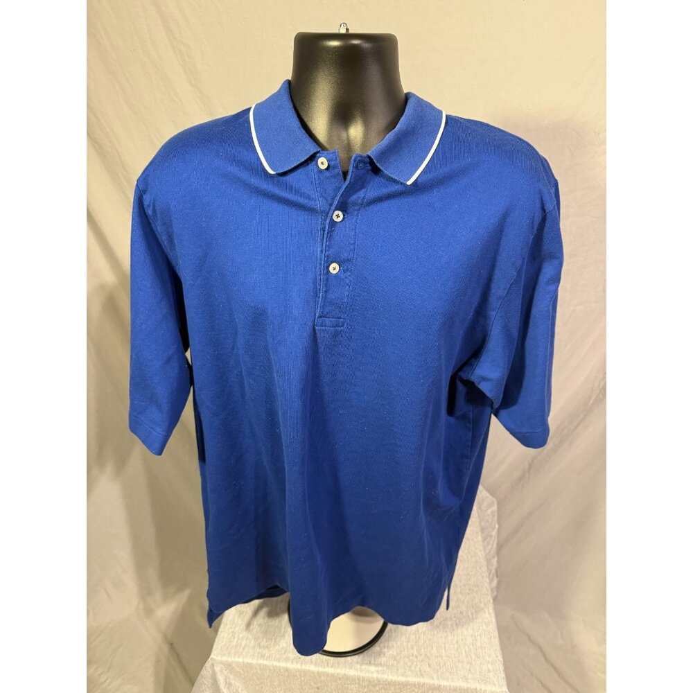 Ralph Lauren Polo Golf Shirt Short Sleeve Royal Bright Blue Preppy Large L